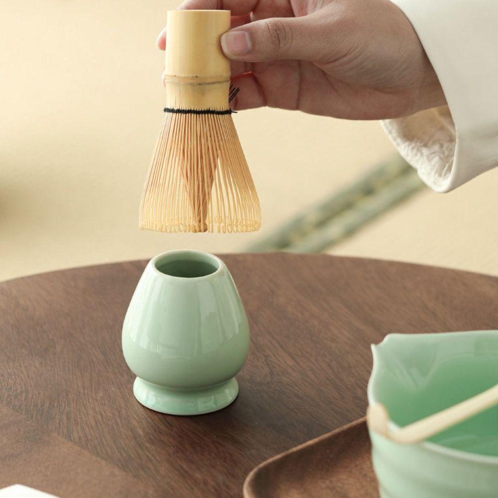 4Pcs Ceramic Matcha Whisk Stand Kit Vintage Matcha Chasen Set Elegant Matcha Tea Set  Tea Room