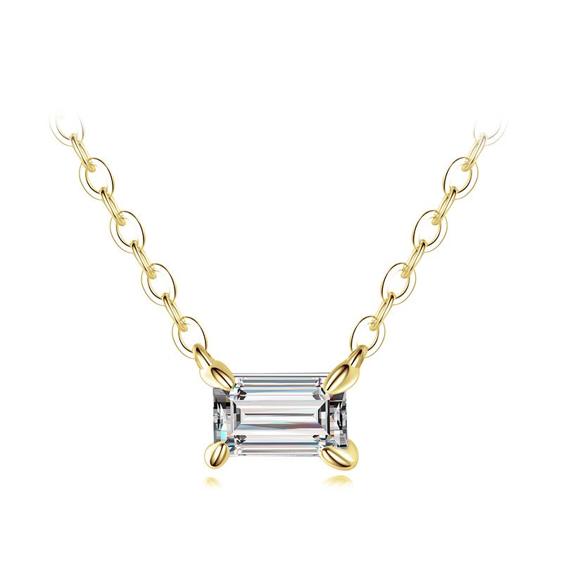 Genuine 925 Sterling Silver Fashion Charm AAA Zirconia Pendant Necklace For Women Silver Female Necklaces Fine Jewelry