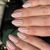 Blue Brown Polka Dot Cute Bow French Nail Art Summer Stylish Short False Nails Detachable Finished Fake Nails Press on Nails