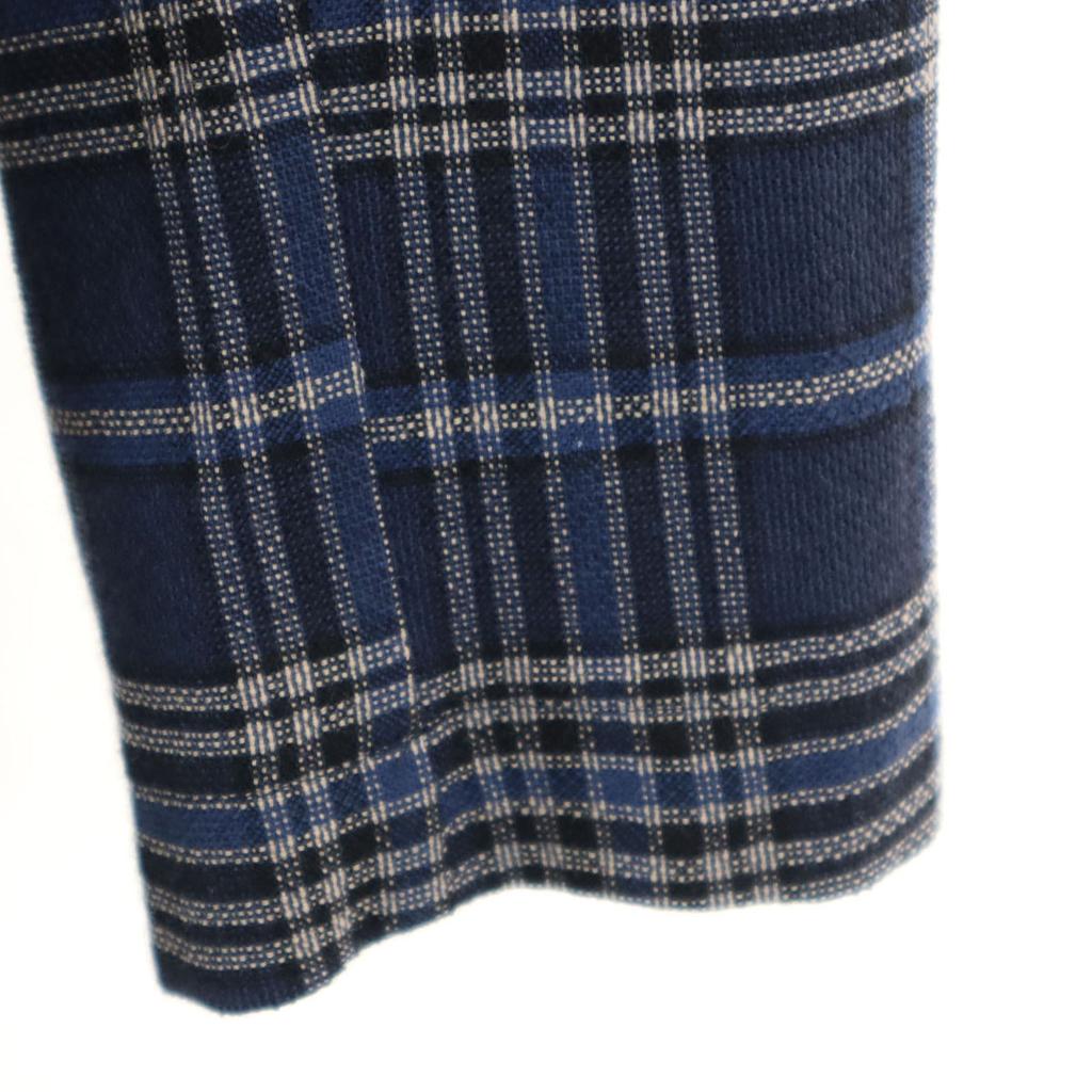 T-JACKET Check Pattern Long Sleeve Tailored Jacket S Navy Ancon Men's Used