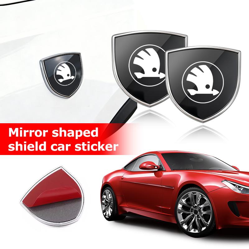 3D Metal Car Styling Shield Stickers Trunk Exterior Accessories For Skoda Rapid Octavia Derivative Enyaq-iV VisionS Yeti Scala ZA1