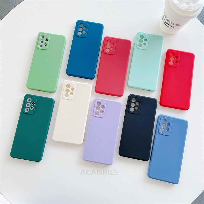 A 52 32 72 33 53 73 Liquid Silicone Case For Samsung Galaxy A32 A52 A72 A13 A23 A33 A53 A73 4g 5g A51 A71 Matte Soft Cover A52s