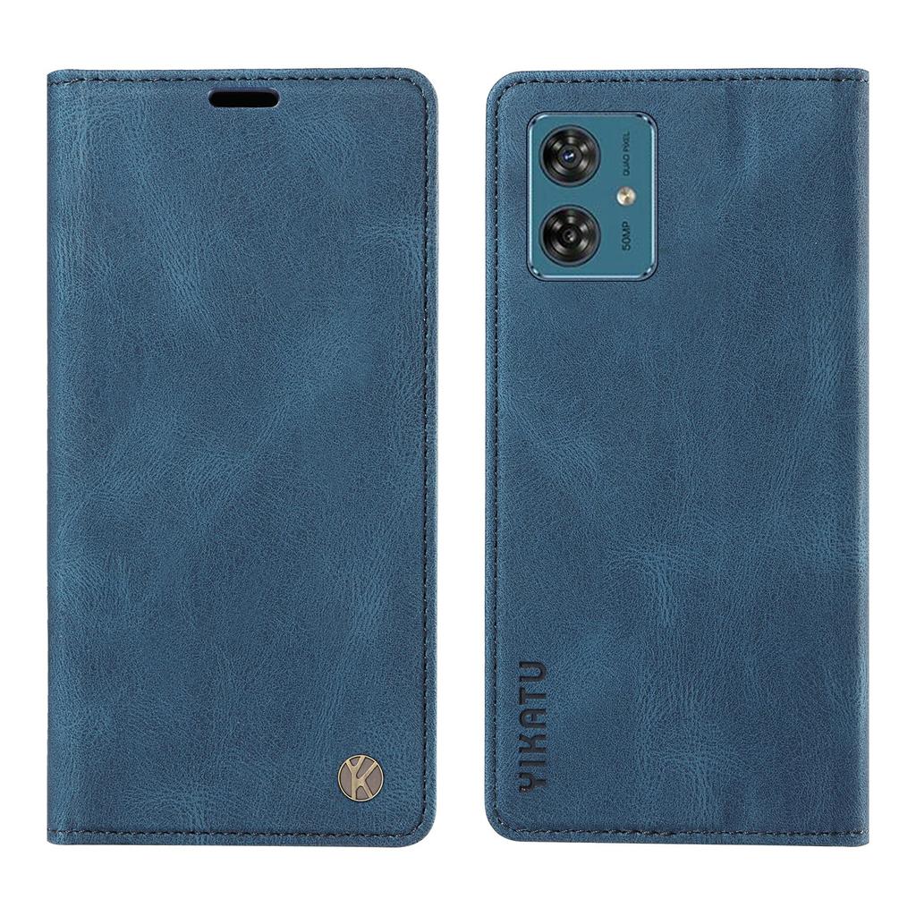YIKATU YK-004 For Motorola Moto G54 5G Magnetic Case Flip Stand Skin-touch Feeling Leather Phone Cover