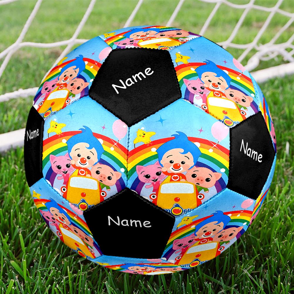 Pallone da Calcio Personalizzato Tema Plim Plim Taglia 5, Adatto Sia per Partite Indoor che Outdoor, un Regalo Adatto a Tutti.