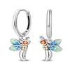 925 Silber Sexy Hängende Ohrringe Schmetterling Schleife Herz Blume Muschel Perle Edelstein Bling Set für Damen Ohrstecker Geschenk Feiner Schmuck