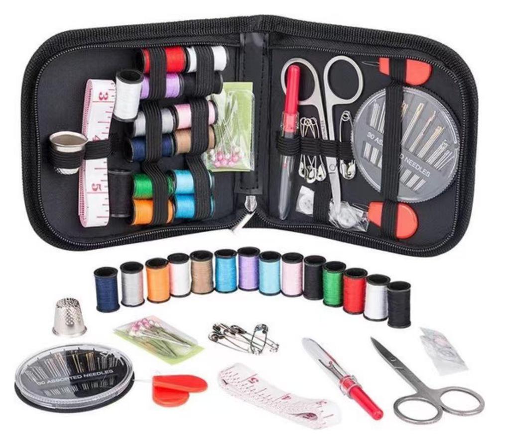 Portable Needle & Thread Box: Household Sewing & Mending Kit