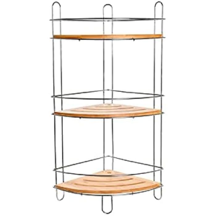 Koupelnová police - DKD HOME DECOR - Vícebarevná - Bambus - Hliník - 61x53x21 cm