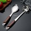 1Pcs Stainless Steel Wooden Handle Cooking Utensil Spatula Shovel Spaghetti Rice Spoon Colander Kitchenware Kitchen Accessories