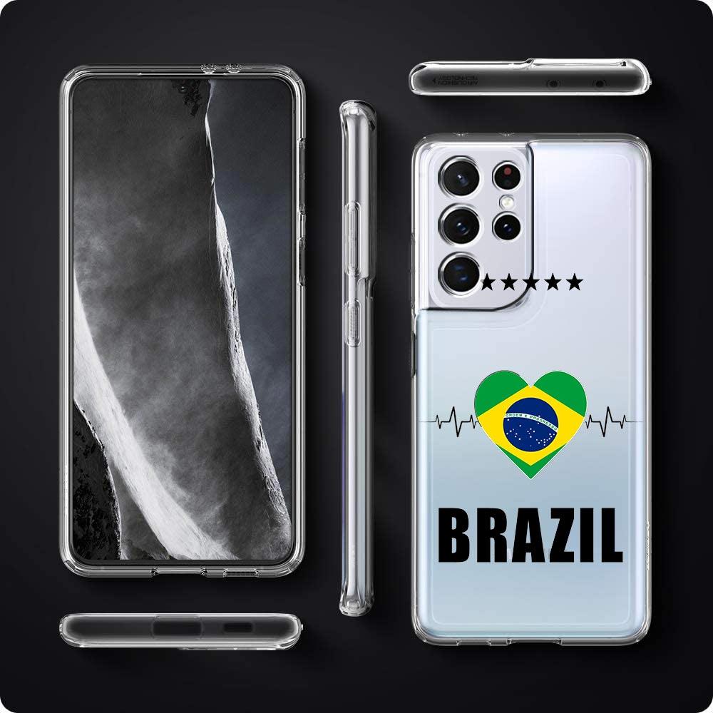 Brazil Brazilian flag Football Phone Case For Samsung Galaxy S23 S22 Ultra S20 S21 FE 5G S10 S10E S9 S8 Plus 4G Soft Clear Cover