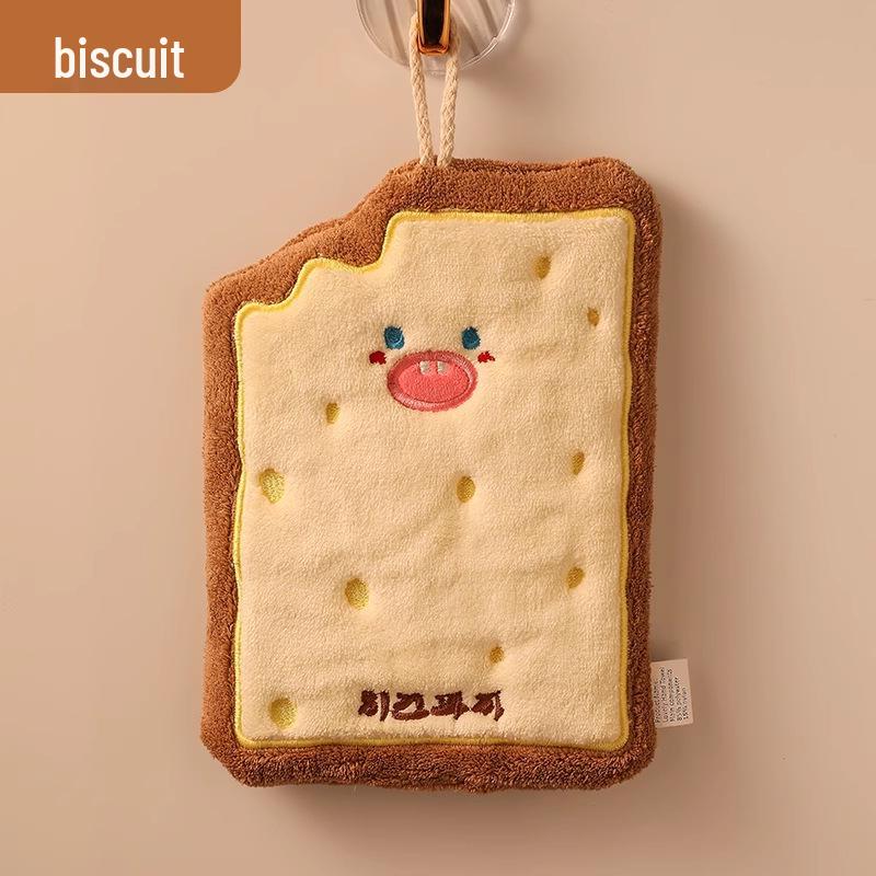 Free Shipping: Korean Style Cartoon Hand Towel - Absorbent, Quick-Drying Coral Fleece for the Kitchen