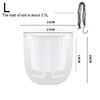 Ästhetischer transparenter Blumentopf Dekorativer Hängekorb Effektives Drainagesystem L-21*20CM Hängepflanzentopf