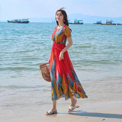 Vestido de Playa Tailandés Bohemio para Mujer - Estilo Sanya Seaside Resort 2026