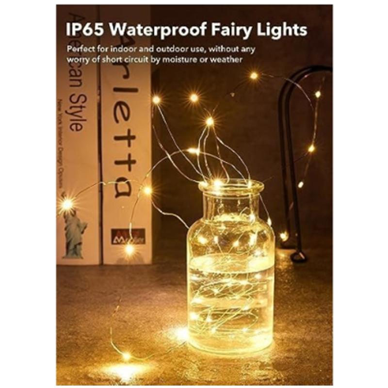 12Pack LED Fairy Lights String Lights - 7ft 20LED Waterproof Silver Wire Firefly Starry Moon Lights for DIY Crafts Wedding Party Bedroom Christmas