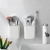 Portable Toothbrush Wall Mounted Holder Toothpaste Mouth Cup Waterproof Holder Drill-Free Bathroom Storage Shelf Rack Organizer