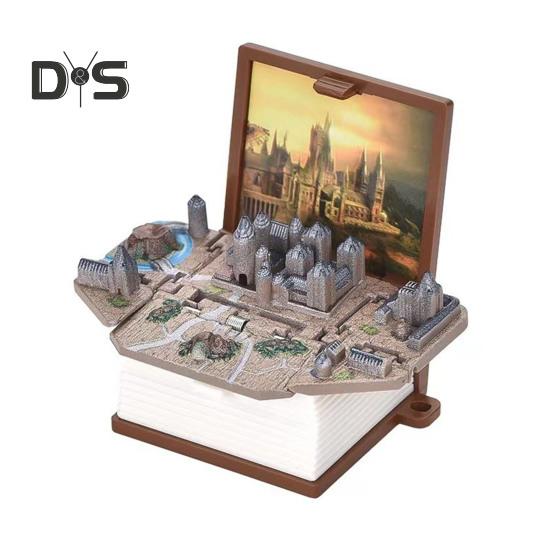 

Мини 3D складная книга брелок Popping Mini World подвесное украшение крошечная кофейня Great Wall Castle складная книга брелок кулон B