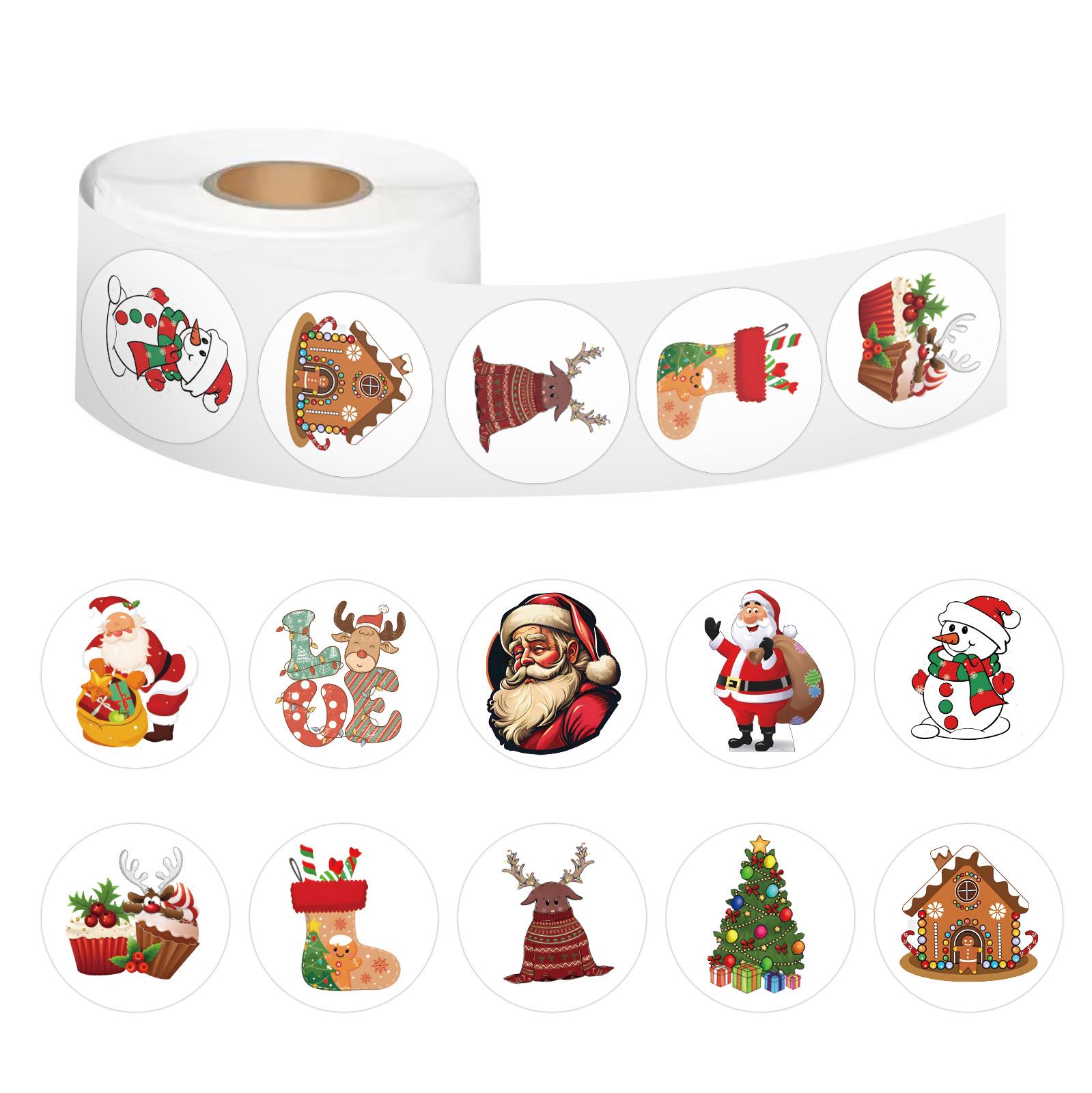 

60 Sheets Waterproof Cartoon Christmas Festival Stickers for Journals, Water Bottles, and Computers