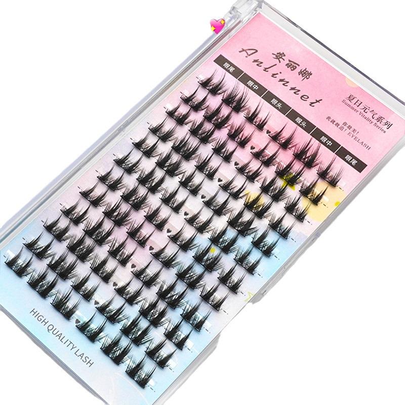 Dubbelspetsiga K8 Manga Lösögonfransar - Naturliga, Nybörjarvänliga, Trestegs Fe-stil