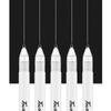 5 peças Caneta Gel Gelly Roll Branca 0,8mm Marcador Destaque Caneta para Desenho Artístico Pintura Canetas de Linha Branca para Diário Material Escolar