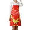Christmas Decorations Fabric Print Santa Claus Christmas Apron Restaurant Bar Party Atmosphere Decorations