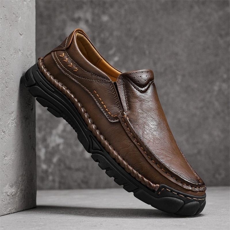 High Quality Men's Casual Leather Soft Bottom Shoes Comfy Big Size 39-48 Business Classic Business Shoes Flat Designer Loafers