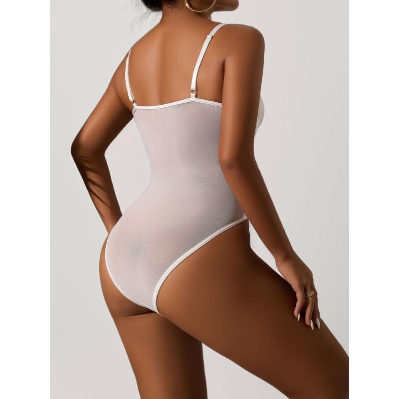 Dámský Sexy Patchwork Bez Zad Halter Tvarující Body Intimní Tvarovací Prádlo