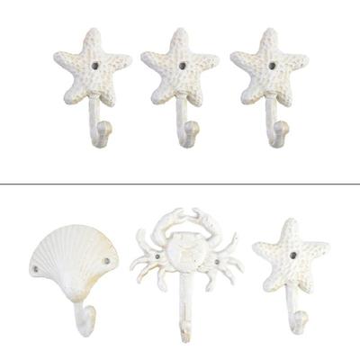 Sturdy Iron Wall Hook Set Coastal Farmhouses Styles Metal Coat Rack Alternative