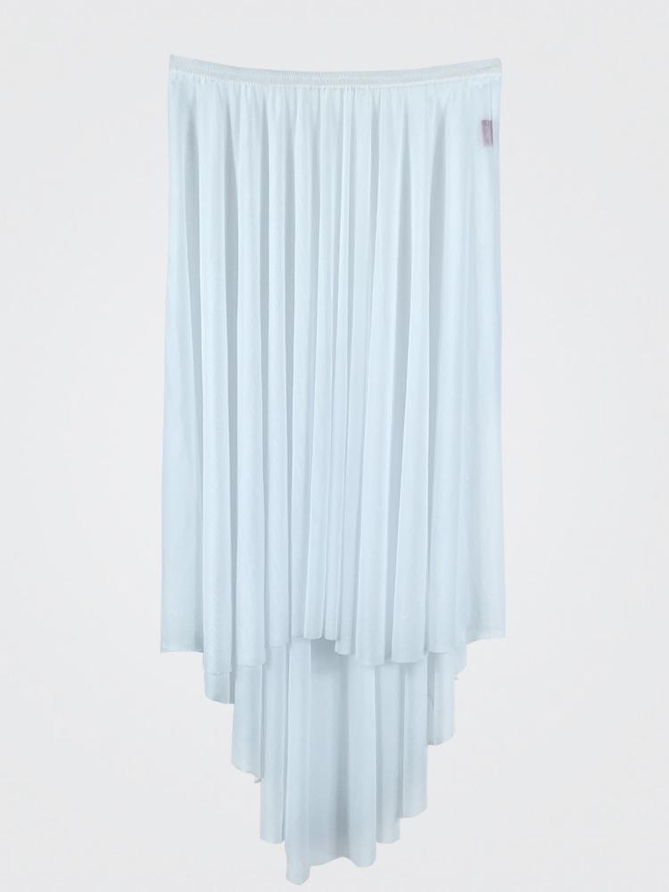 

Эластичная сетчатая диагональная балетная юбка с купальником - Женская тюлевая юбка для танцевальной практики Medium светло-синий