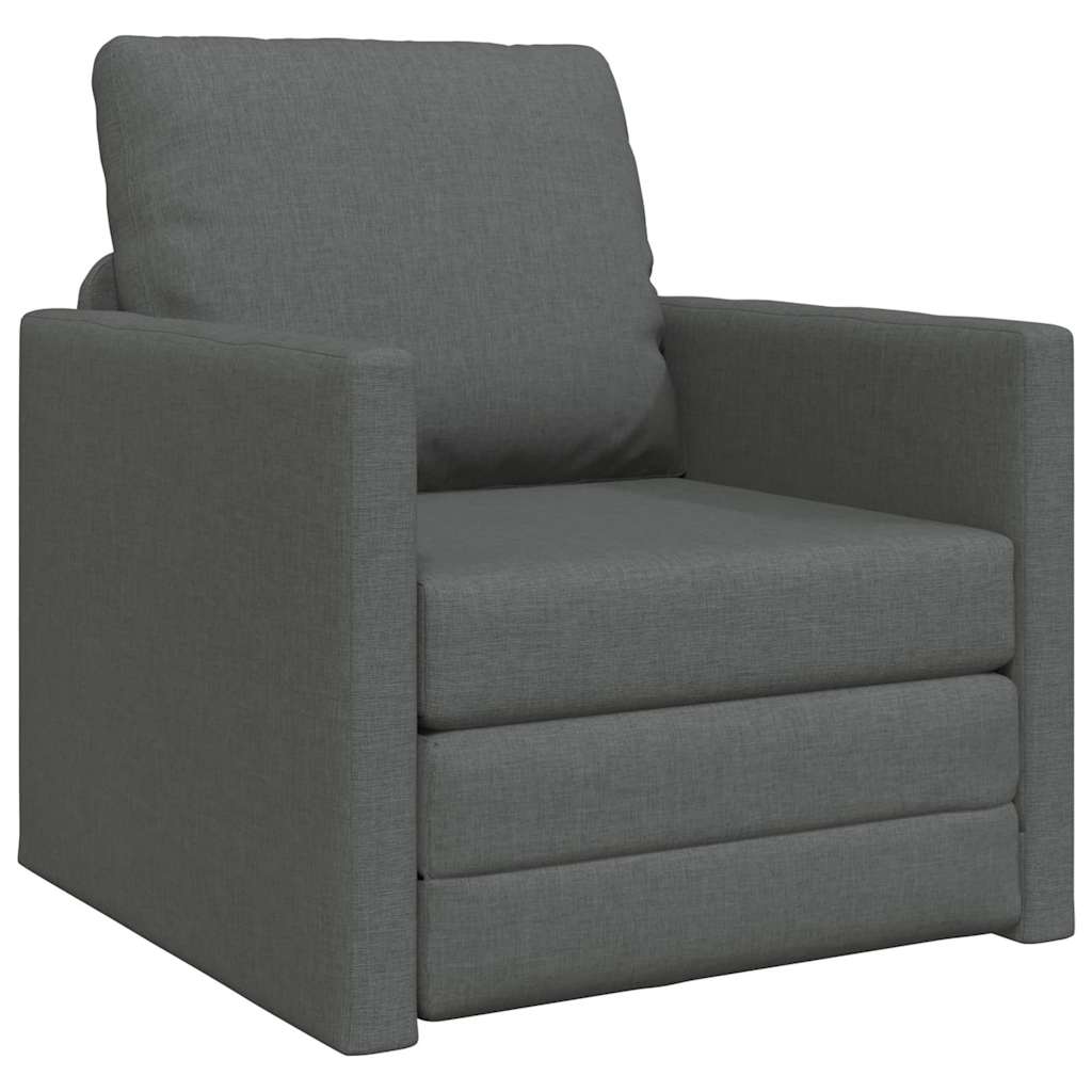 Sleeper Sofa 60 Cm Dark Grey Fabric