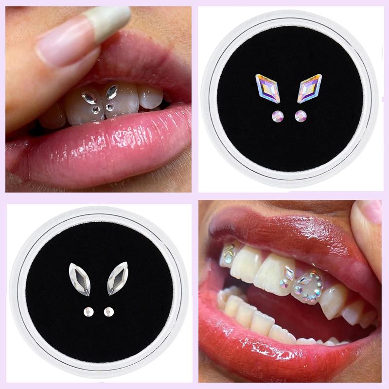 1Box Diamond Bur Dental Material Teeth Whitening Studs Denture Acrylic Teeth Crystal Ornament Oral Hygiene Tooth Decoration
