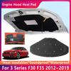 BMW 3 Serisi MK6 F30 F35 2012~2019 için Yalıtım Ses Emici Pamuk Matlar Motor Kaputu Isı Yalıtım Pedleri Kapak Araba Aksesuarları 2013 2015 2018
