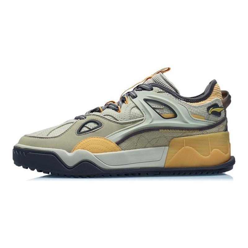 LiNing CF Shining Star men low-top skate shoes yellow gray cushioned slip-resistant AGCR289-4 42