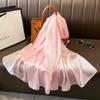 New solid colour anti-silk scarf spring and autumn sunscreen beach towel female silk scarf outside the air conditioning shawl