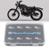Motorcycle Spoke Wrench Set, CNC Machined, 5.0-6.8mm, 10 Interchangeable Tips Included, 93mm Length, for Tire Spoke Adjustment and Maintenance (Blue)