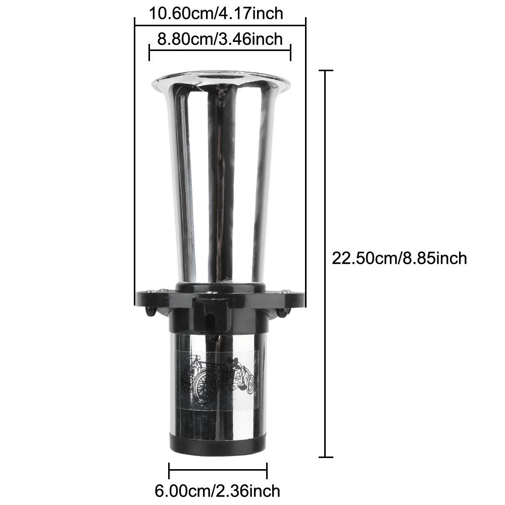 12V 3A Car Electric Horn Air Compressor Horn Super Loud Classical Trumpet For Motorcycle Boat Truck Modification Vintage 110dB