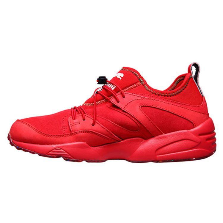 Puma Bog Soft Flag Comfortable Daily Synthetic Leather Shock Absorption Quick Dry Low Top Marathon Running Shoes Unisex Sneaker Red 361891-03