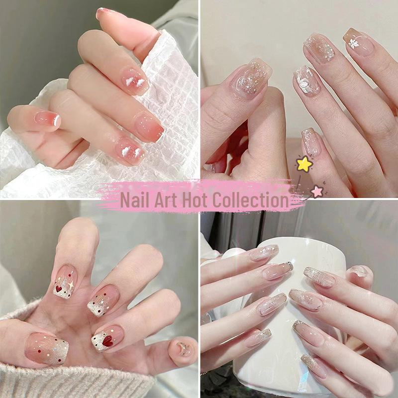 

24-Piece Gradient Color-Changing Wearable Nail Tips