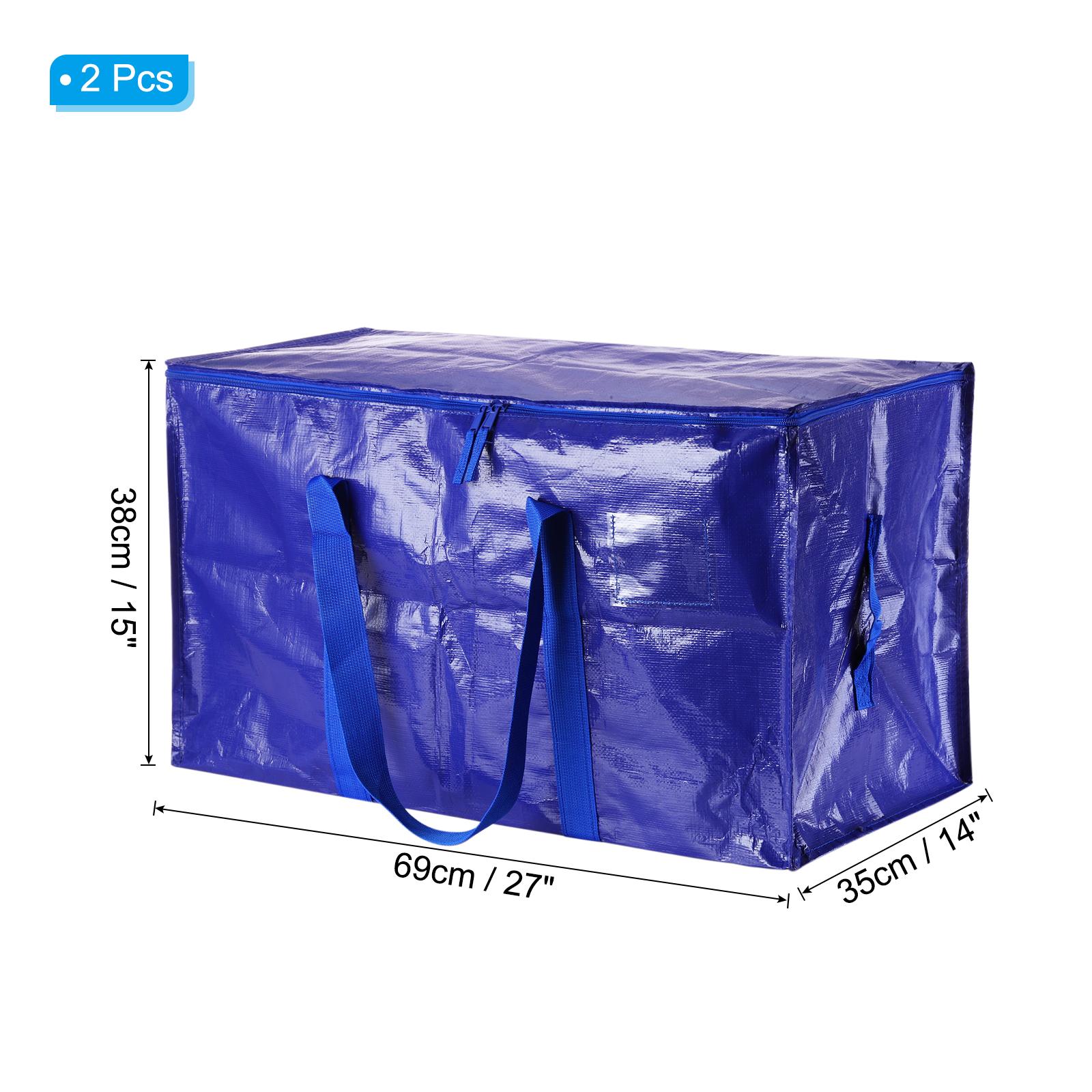 

2/4/6/8pcs Extra Large Moving Bags with Handles and Zipper Black/Grey/Blue
