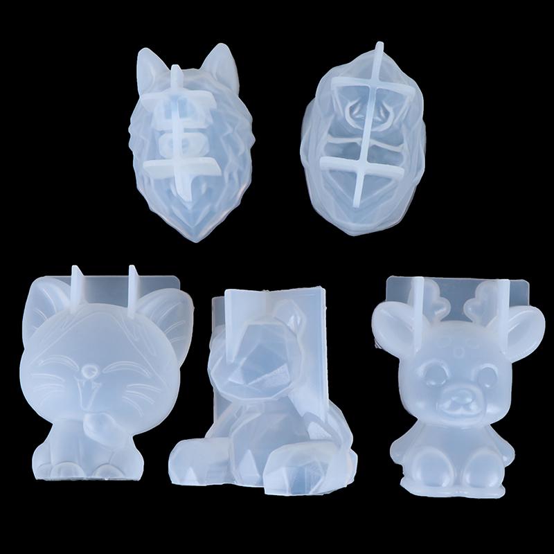 Geometric Bear Silikonová forma Diy Stereo Mirror Form Mousse Ornaments Dekor