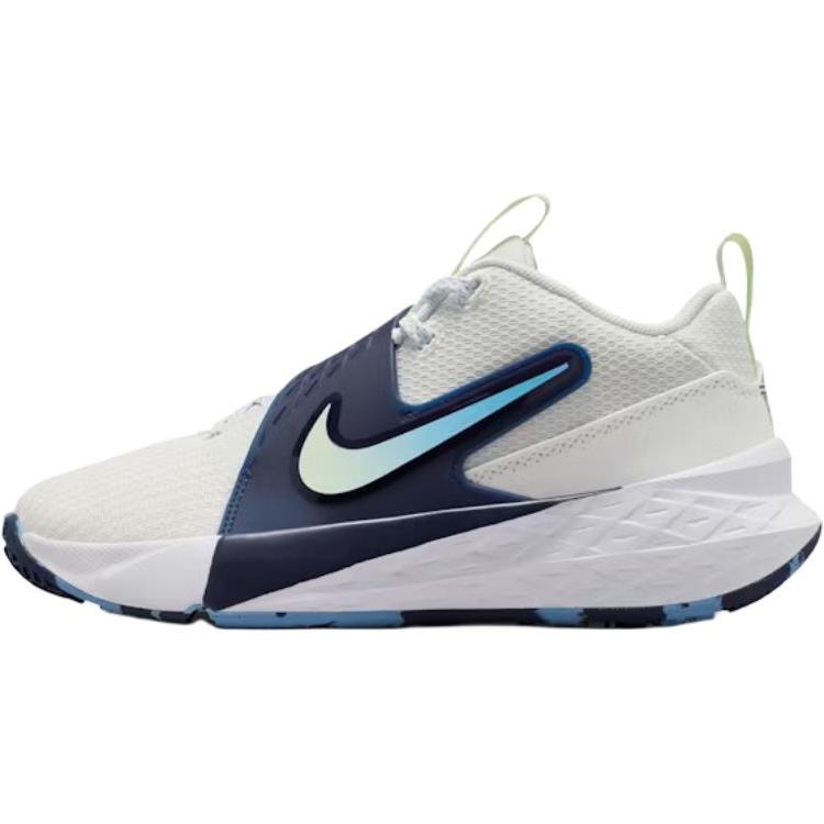

Nike Team Hustle D 12 GS Summit White Kids Sneakers Midnight-Navy University-Blue Volt-Tint HF6279-104 40