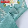 1PC Exotic Luxury Semi Blackout Blue Embroidered Blackout Curtains for Living Room Bedroom Home Decor Nuan Series