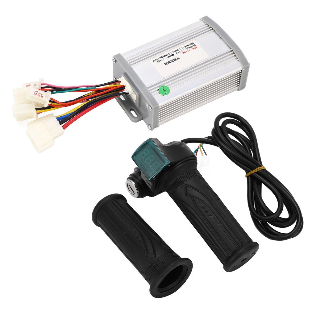 Bike Motor Controller Kit 36V 800W Throttle Power Display Stable Brush Motor Controller for DIY