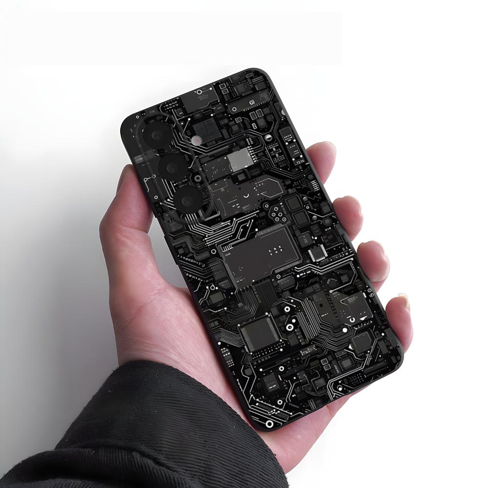Creative Circuit Board Phone Case For Samsung S26 S25 Plus S20 S20 Plus S22 Ultra S23 FE S21 Plus S21 Ultra Soft Cover