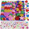 Glitter Foam Stickers Set Eva Stars Hearts Stickers Colorful Self Adhesive Stars Heart Gems Sticker Crafts Rhinestones Jewel Diy