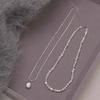 Double Stacked Baroque Collarbone Chain Pendant Niche Light Luxury High Sense Zhuji Natural Freshwater Pearl Necklace Women