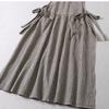 Summer Women Fashion Plaid Sleeveless Long Dress O Neck Casual Dresses Ladies Loose Pockets A Line Vestidos