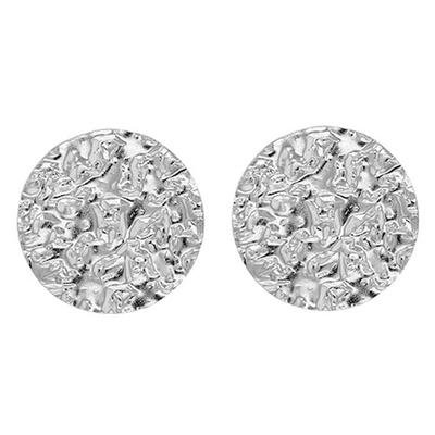 [R5450] - Silver 'Cléopatra' Silver Artisanal Earrings (rhodium) - 15mm