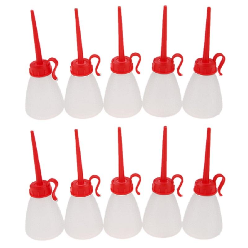 

10Pcs 60ml Sewing Machine Oil Bottle Squeeze Empty Oiler Bottle Sewing Tools DIY Craft Plastic Long Mouth Bottle Random Color