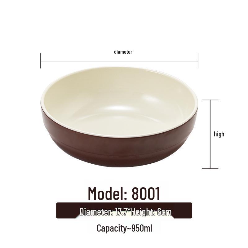 Melamine White Noodle Bowl, Imitation Porcelain, Large Plastic Soup/Rice Bowl for Commercial Use.