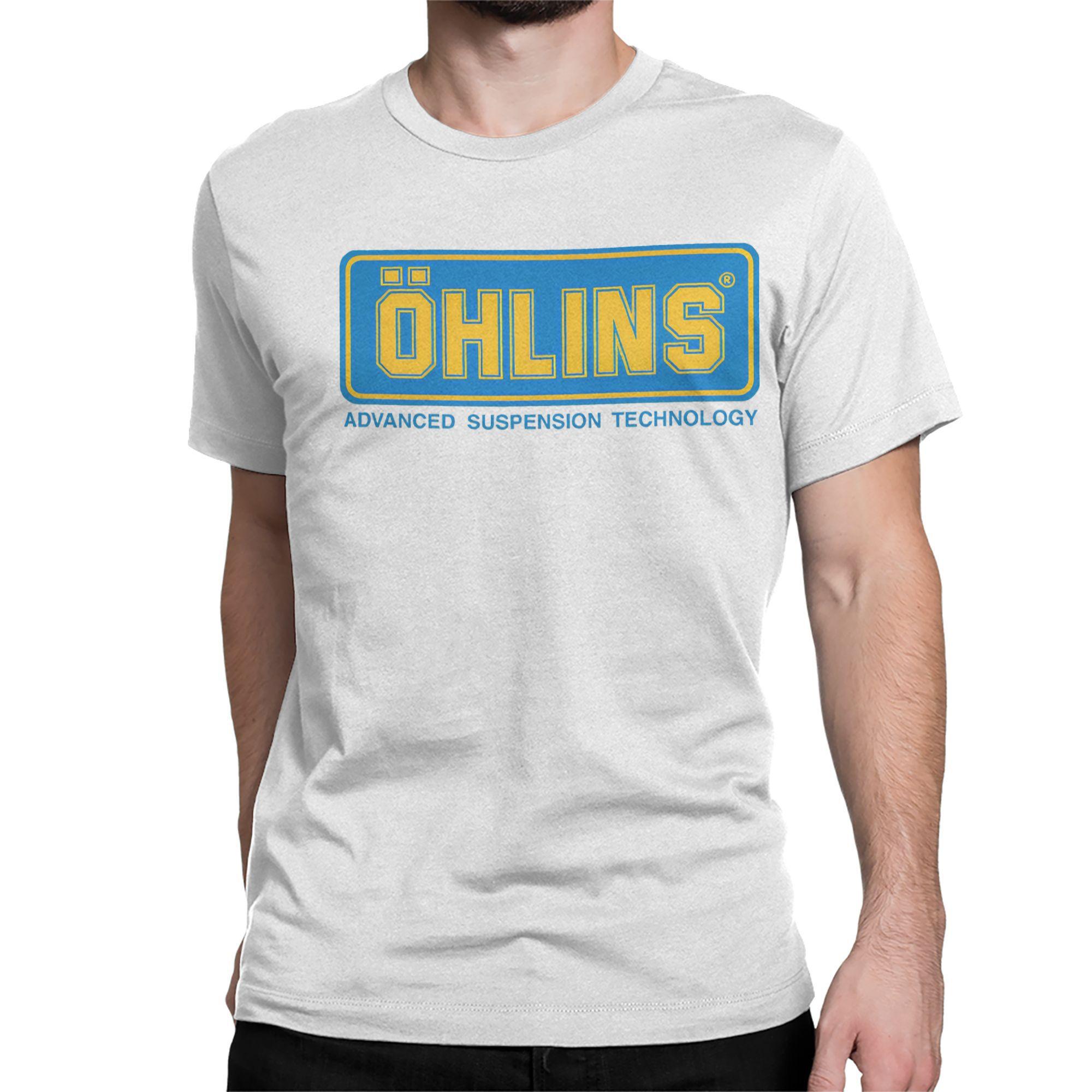 

Футболка с амортизатором Olins Racing Motorcycle, мужская, женская, хлопковая, с коротким рукавом XXXL