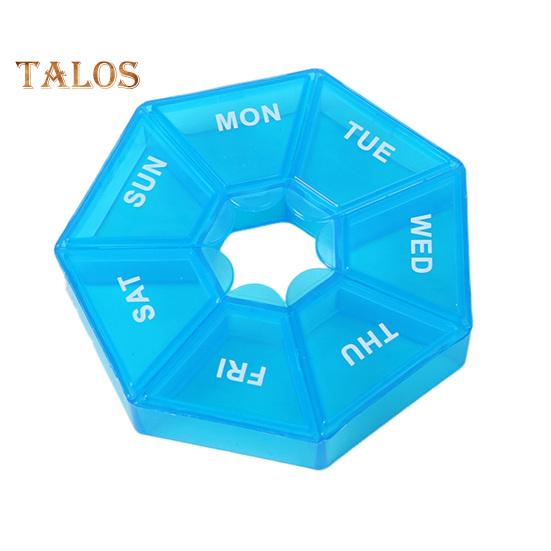 Organizador Semanal de Pílulas com 7 Compartimentos Estojo Portátil para Viagem para Pílulas Dispensador de Medicamentos de Dose Única Caixa de Armazenamento para Gerenciamento de Pílulas e Cápsulas